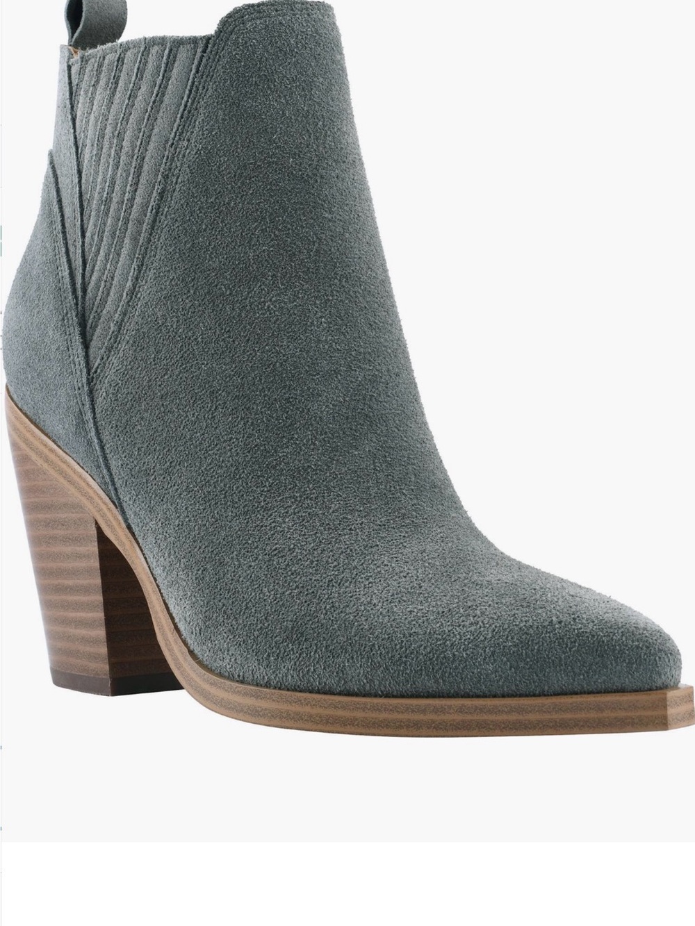 *NEW* Marc Fisher Size 11 Gray Suede Ankle Boot with Stacked Heel